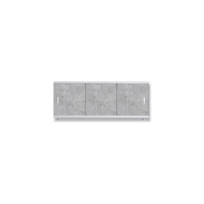 Экран пластиковый под ванну Alavann Elegant 170 см, каспий коричневый, раздвижной на алюминиевом профиле, 3 дверцы ALV0929009
