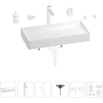 Раковина для ванной Wellsee Pure BY Wellsee в наборе 9 в 1 201006515