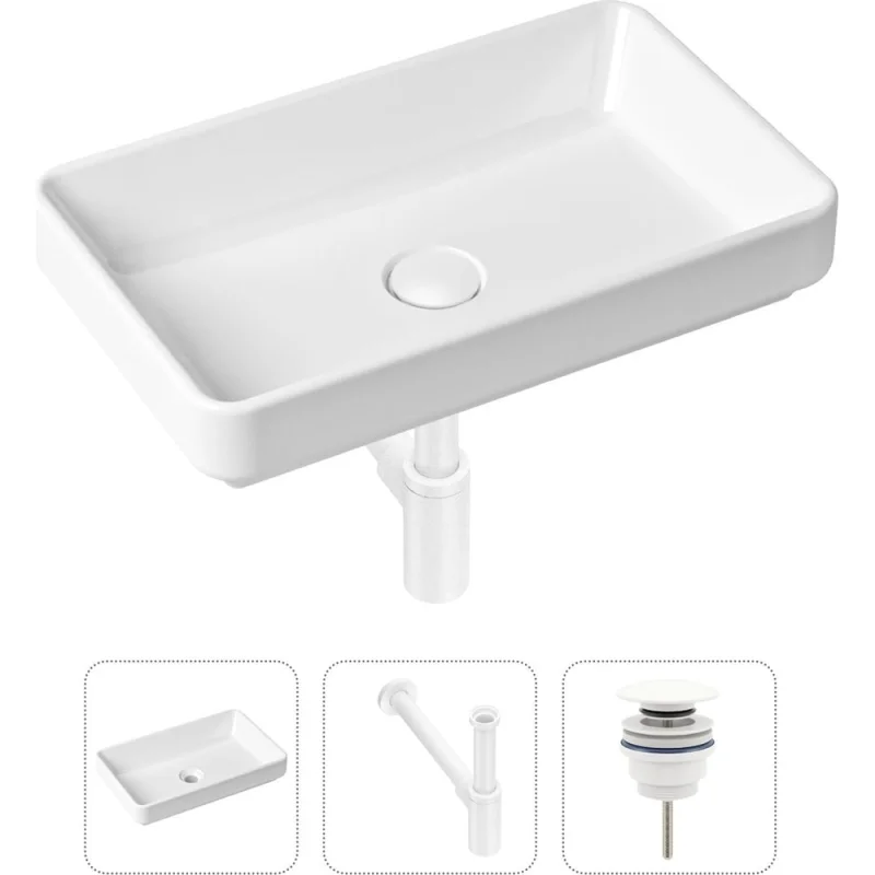 Накладная раковина для ванной Lavinia Boho Bathroom Sink Slim в комплекте 3 в 1 21520122