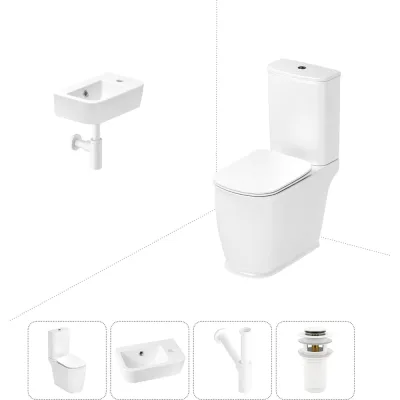 Унитаз-компакт Lavinia Boho Bell Pro в комплекте 4 в 1 для туалета 202008414