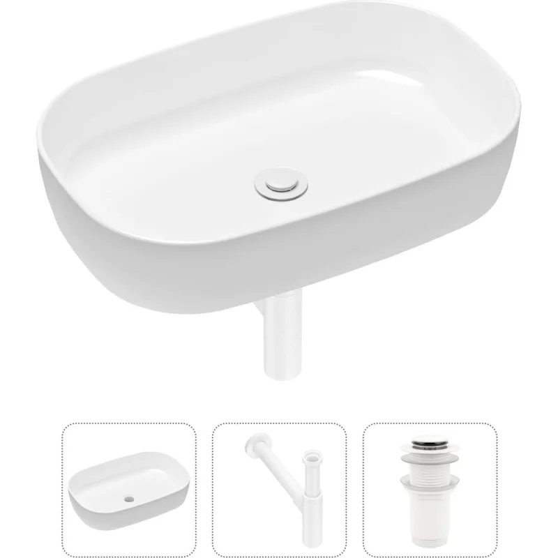 Накладная раковина для ванной Lavinia Boho Bathroom Sink Slim в комплекте 3 в 1 21520097