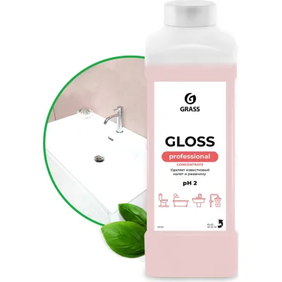Концентрированное чистящее средство для ванной комнаты Grass Gloss 1л 125322
