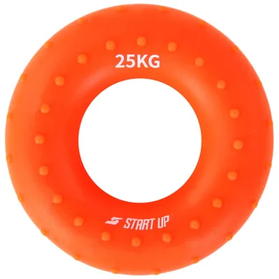 Кистевой круглый эспандер Start Up NT34036 с рельефом, 25 кг, оранжевый 4690222169034