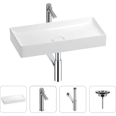 Раковина для ванной Wellsee Pure BY в наборе 4в1 201002766