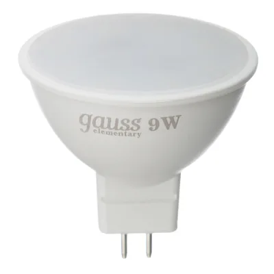 Лампа светодиодная Gauss GU5.3 4100К 9 Вт 660 Лм 180-240 В рефлектор MR16 матовая