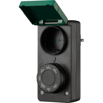 Розетка с таймером (с датчиком освещенности) FERON TM29, IP44, суточная, 2300W/10A, 51434