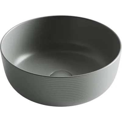 Раковина накладная круглая Ceramicanova 356x356x135, цвет антрацит матовый CN6073MH