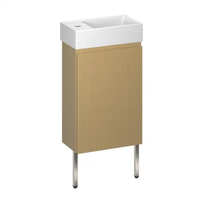 Комплект подвесной тумбы с раковиной и ножками для ванной и туалета Wellsee WC Area в наборе 3 в 1 221803004