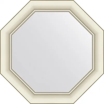 Зеркало EVOFORM в багетной раме - белый с серебром 60 mm (51x51 cm) BY 7430