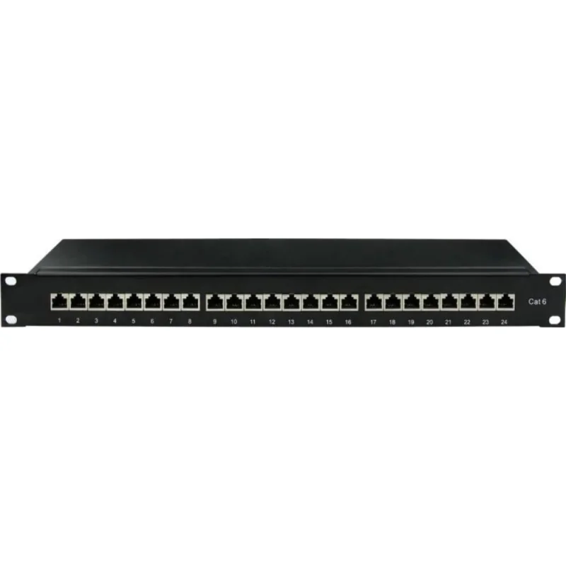 ΠΠ°ΡΡ-ΠΏΠ°Π½Π΅Π»Ρ DKC 19",1u, cat6, 24 ΠΏΠΎΡΡΠ° rj45, ΡΠΊΡΠ°Π½ΠΈΡΠΎΠ²Π°Π½Π½Π°Ρ RN6PPF241