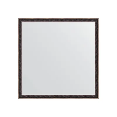 Зеркало EVOFORM в багетной раме - витой махагон 28 mm (58x58 cm) 0607