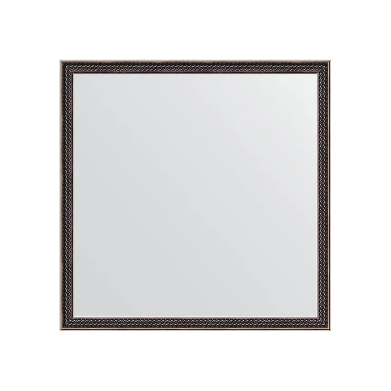 Зеркало EVOFORM в багетной раме - витой махагон 28 mm (58x58 cm) 0607
