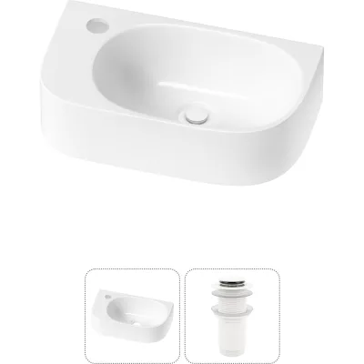 Комплект Wellsee 2 в 1 Lavinia Boho Bathroom Sink накладная/подвесная раковина 40x22 см 20216332R