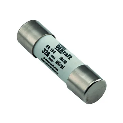 Вставка плавкая цилиндрическая Dekraft ПЦ-102 10х38 мм 500-600 В (21364DEK)