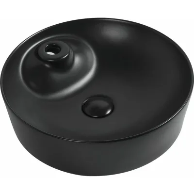 Керамическая накладная раковина Aquanet MOON-2-MB 430х430х130, черный матовый 00273671