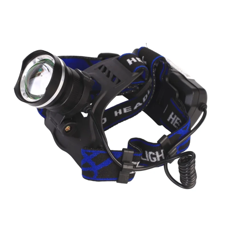 Налобный аккумуляторный фонарь Ultraflash LED5337 (3,7В, черный, 1LED, 5 Вт, фокус, 2 аккумулятора 3 режима, USB, бокс са) 15016