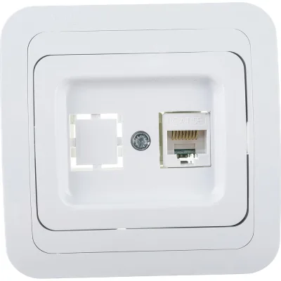 Компьютерная розетка, белая Makel 5Е Mimoza 12035