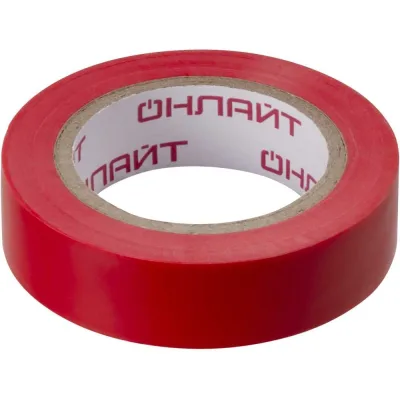 Изолента ОНЛАЙТ OIT-B15-10/R ПВХ, красная, Китай 61878