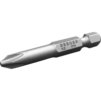 Биты магнитные PH0, 50 мм, 2 шт, S2 Berger BG BG2396