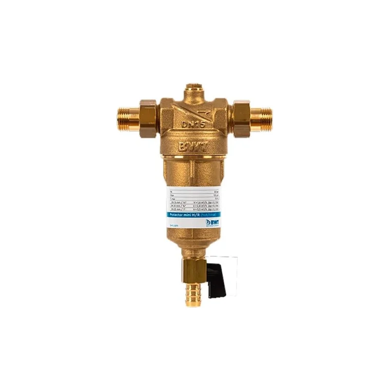 Фильтр прямой промывки BWT Protector mini H/R 3/4" со сменным элементом для горячей воды 810507