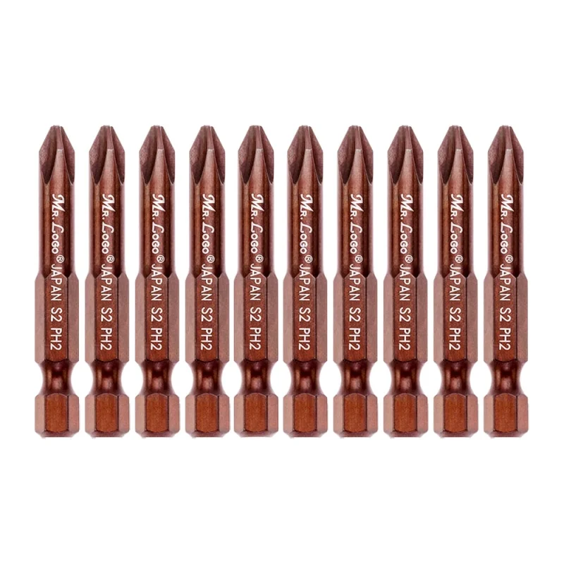 Биты для шуруповерта Mr.Logo PH2 x 50 мм, Сталь - S2, арт., 10 шт A050P2-10