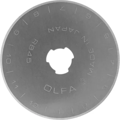 Лезвие круглое для ножей RTY-2/G, RTY-2/DX, 45-C (45х0.3 мм) OLFA OL-RB45-1