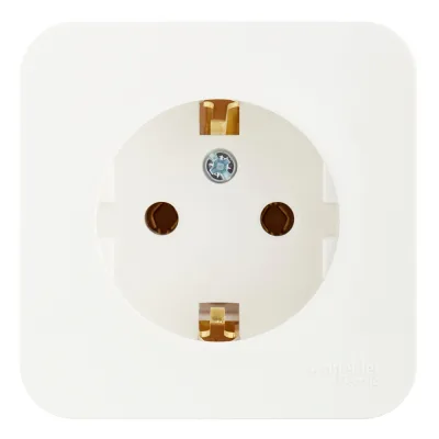 Розетка Systeme Electric Blanca накладная молочная с заземлением (BLNRA010112)