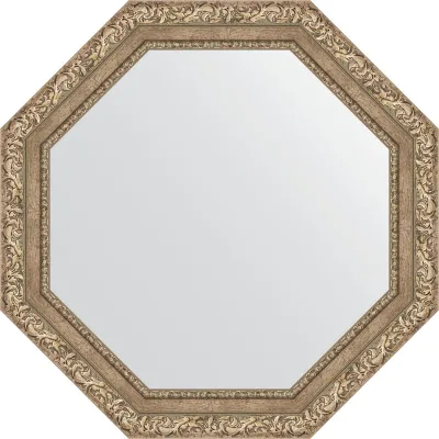 Зеркало EVOFORM в багетной раме - виньетка античное серебро 85 mm (75,4x75,4 cm) 3777