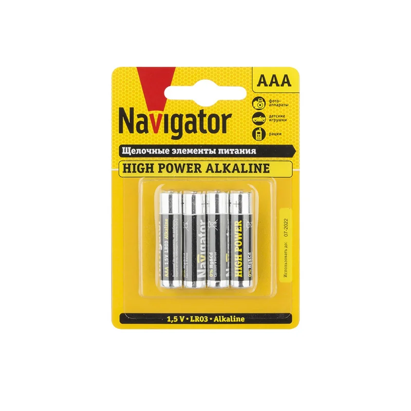 Батарейка Navigator AAA мизинчиковая LR03 1,5 В (4 шт.)