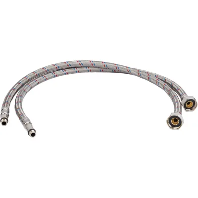 Гибкая подводка для смесителя, (оплетка нерж.сталь)1/2", вр/нр м10, 60см (пара) ELKA 694687891806 EL.LK.103.31.0060