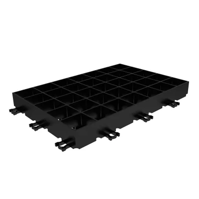 Решетка газонная пластиковая Gidrolica Eco Super черная D400 600х400х64 мм