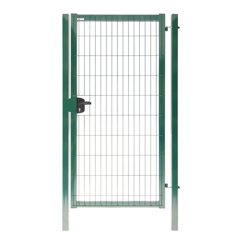 Калитка распашная с панелью 2D Medium и столбами 1х2,03 м зеленая RAL 6005