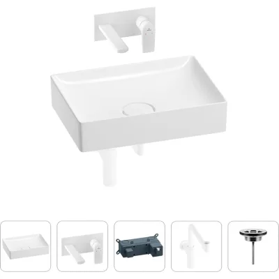 Раковина для ванной Wellsee Pure BY в наборе 4в1 201002695