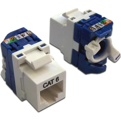 Вставка LANMASTER Keystone Tooless RJ-45, категория 6, белая, без инструмента, LAN-TK45U6/180-WH