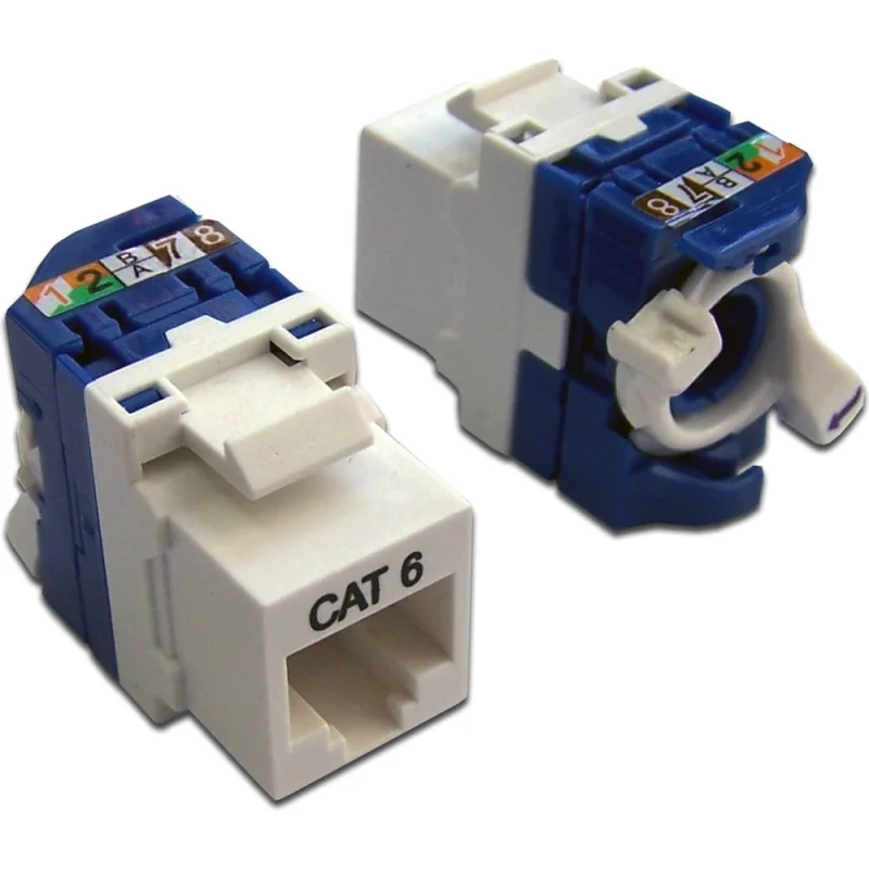 Вставка LANMASTER Keystone Tooless RJ-45, категория 6, белая, без инструмента, LAN-TK45U6/180-WH