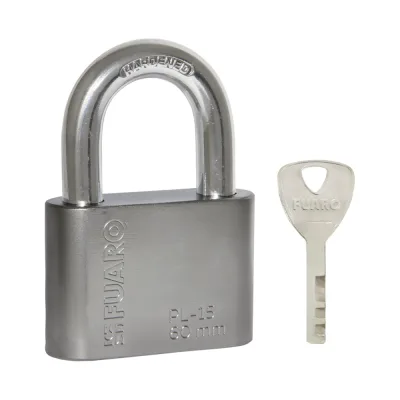 Навесной замок Fuaro PL-15-60 Nickel диск. 4 кл., блистер 42287