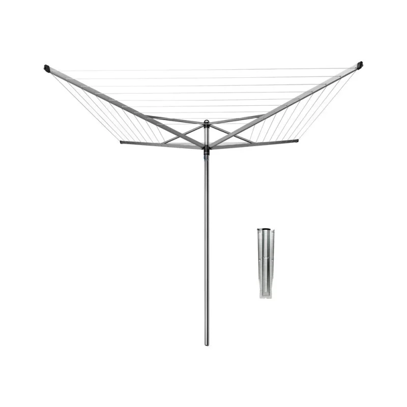 Сушилка для белья напольная Brabantia Topspinner 50 м 1920х2950х2950 мм серая металлик