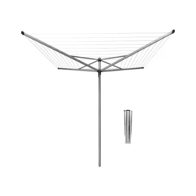 Сушилка для белья напольная Brabantia Topspinner 50 м 1920х2950х2950 мм серая металлик
