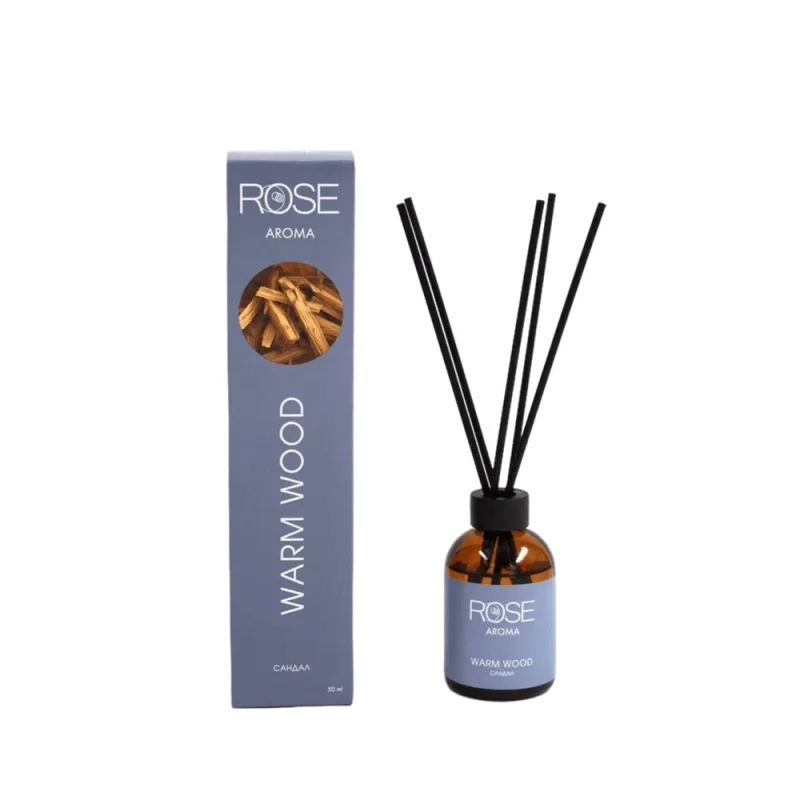 Аромадиффузор с палочками Rose Warm Wood 50 мл