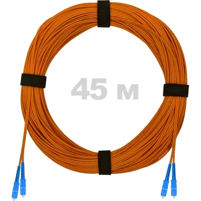 Патч-корд оптический ENGINOVA SC/UPC-SC/UPC MM (OM2) 2mm duplex LSZH, 45 м ENG-PC2.0-DX-2SCU-OM2-45m-LSZH-OR