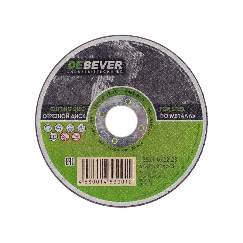 Круг отрезной по металлу Debever 125х22,2х1 мм (WC12510229S/30012)