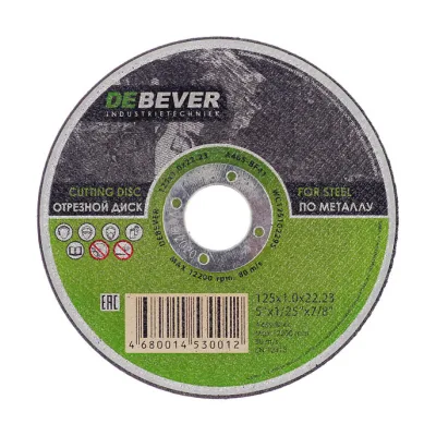 Круг отрезной по металлу Debever 125х22,2х1 мм (WC12510229S/30012)