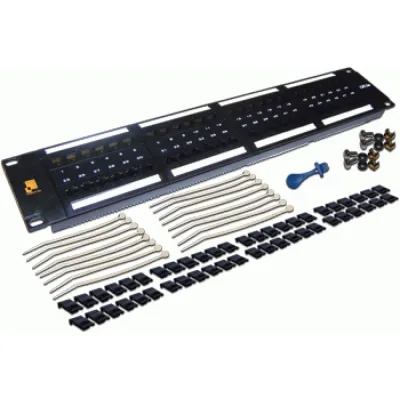 Патч-панель LANMASTER 19 дюйм, 48 портов RJ-45, категория 6, UTP, 2U, LAN-PPL48U6
