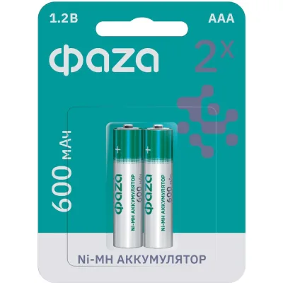 Аккумулятор ФАZА размера AA/HR6 1.2В 600мАч Ni-Cd S-2 (уп.2шт) 5007734