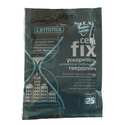 Добавка ускоритель твердения Cemmix CemFix концентрат саше 50 мл