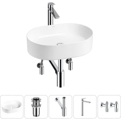 Набор Wellsee 5 в 1 Belle Spa накладная раковина 50x37 см 20212517R