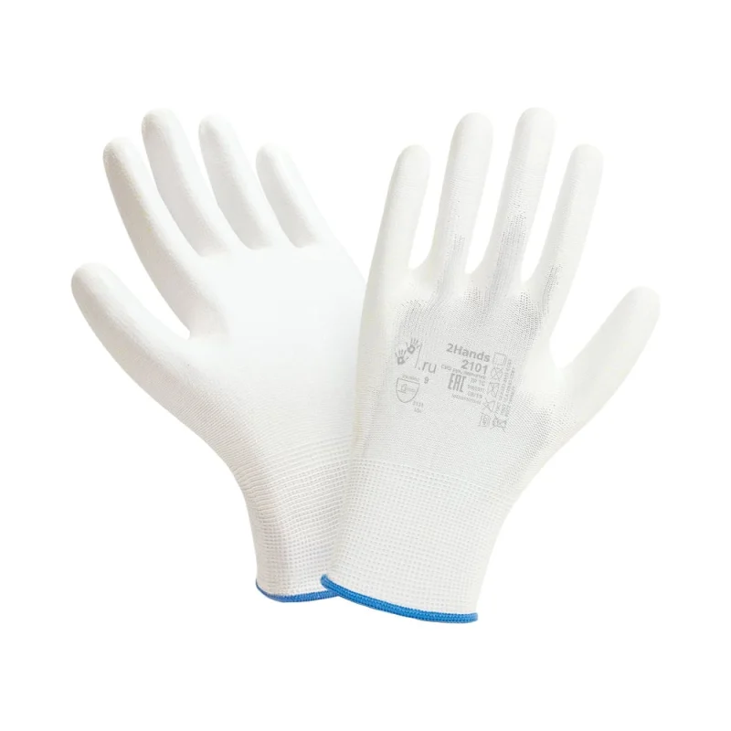 Перчатки 2Hands 2101, р-р 10, нейлон, pu покрытие ладони и пальцев, 240 пар 2101-10 полная коробка