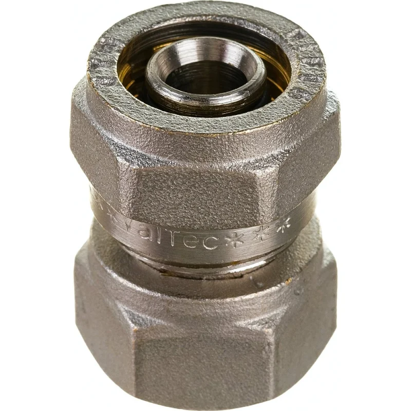 Обжимной соединитель с накидной гайкой VALTEC 16х1/2 VTm.322.N.001604