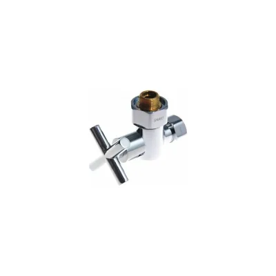 Угловой кран-вентиль SMT ручка крест, хром, 3/4"х1/2" г/ш, SMT8470SCH0405(H1)