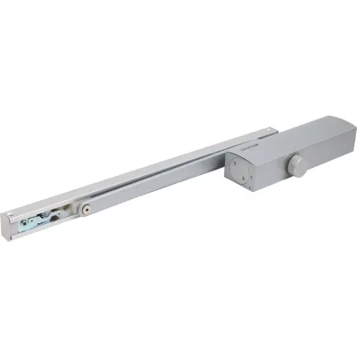 Дверной доводчик БУЛАТ PROFI ДД 802/5 BH-S 25-120 кг, серебро, со скользящей тягой, морозостойкий 15648